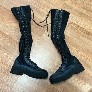 Women’s Moto platform high boots